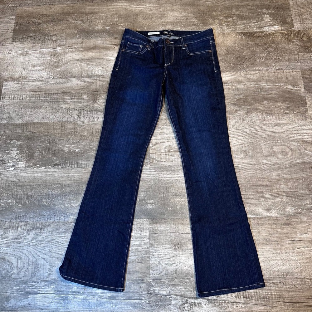 Kut from the Kloth Farrah Baby Bootcut Jeans Dark Wash Blue Size 6 Womens